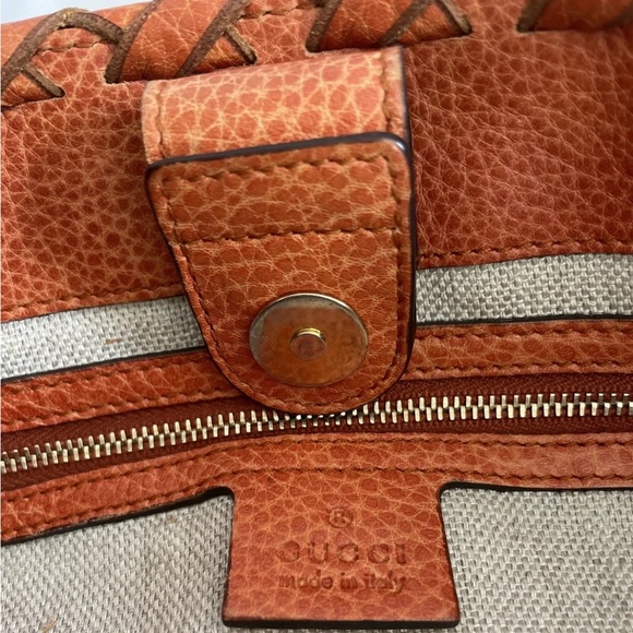 Gucci Orange Leather Tote bag - Picture 5 of 6